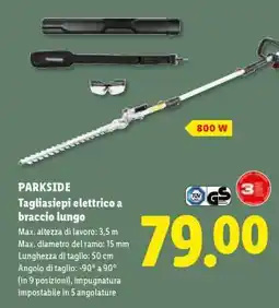Lidl PARKSIDE Tagliasiepi elettrico a braccio lungo offerta