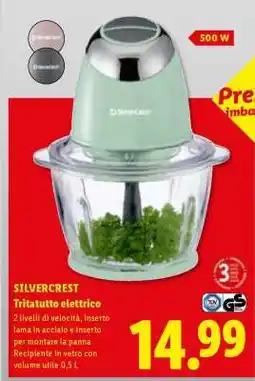 Lidl SILVERCREST Tritatutto elettrico offerta