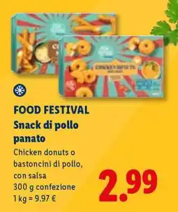 Lidl FOOD FESTIVAL Snack di pollo panato offerta