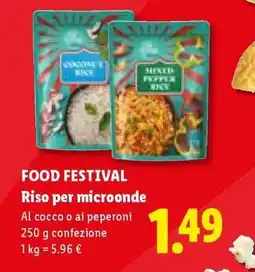 Lidl FOOD FESTIVAL Riso per microonde offerta