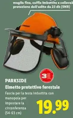 Lidl PARKSIDE Elmetto protettivo forestale offerta