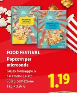 Lidl FOOD FESTIVAL Popcorn per microonde offerta
