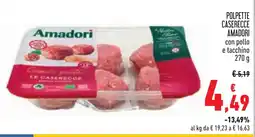 Conad Polpette caserecce Amadori con pollo e tacchino offerta