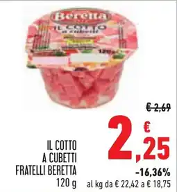 Conad Il cotto a cubetti fratelli beretta offerta
