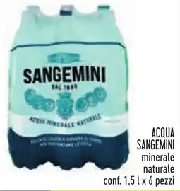 Conad Acqua Sangemini minerale naturale offerta
