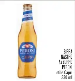 Conad Birra Nastro Azzurro Peroni stile Capri offerta