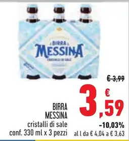 Conad Birra Messina cristalli di sale offerta