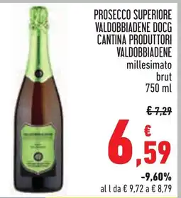 Conad Prosecco superiore Valdobbiadene DOCG Cantina Produttori Valdobbiadene offerta