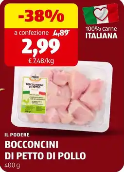 ALDI Il podere bocconcini di petto di pollo offerta