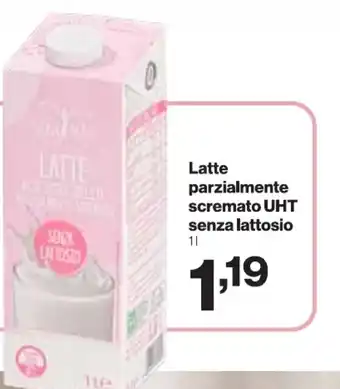 Latte parzialmente scremato UHT senza lattosio