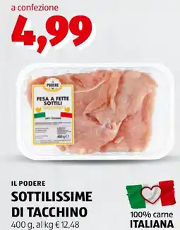 ALDI Il podere sottilissime di tacchino offerta