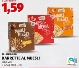 ALDI Golden Bridge barrette al muesli offerta