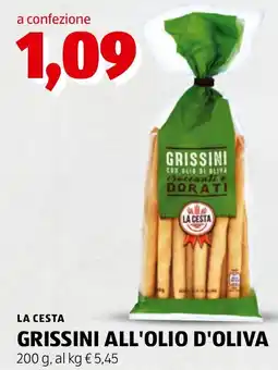 ALDI Grissini all'olio d'oliva La Cesta offerta