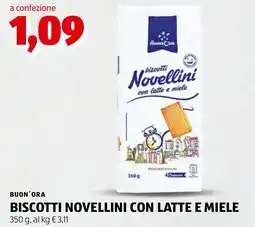 Spazio Conad Buon'ora biscotti Novellini con latte e miele offerta