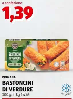 ALDI Primana bastoncini di verdure offerta