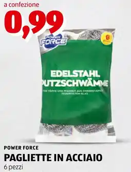 ALDI Power Force pagliette in acciaio offerta