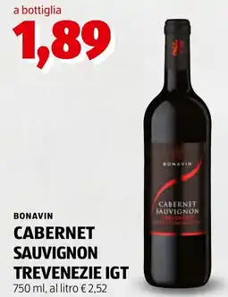 ALDI Bonavin Cabernet Sauvignon Trevenezie IGT offerta