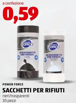 Spazio Conad Power Force sacchetti per rifiuti offerta