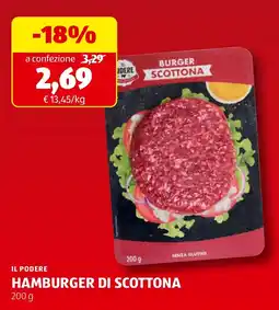 ALDI Il podere hamburger di scottona offerta