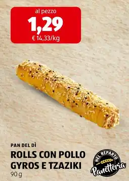 Spazio Conad Pan del Dì Rolls con pollo gyros e tzaziki offerta