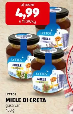ALDI Lyttos Miele di Creta offerta