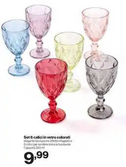 In'S Mercato Set 6 calici in vetro colorati offerta