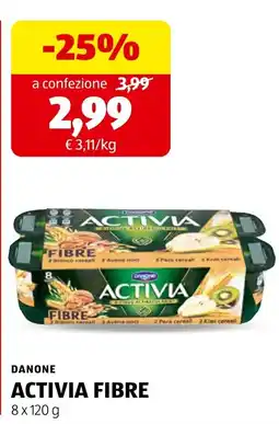 ALDI Danone Activia Fibre offerta