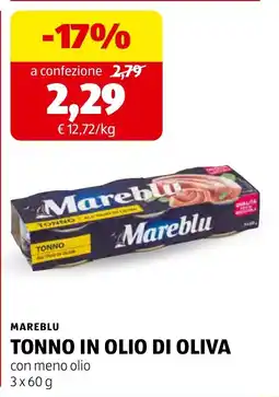 Spazio Conad Tonno in olio di oliva Mareblu offerta