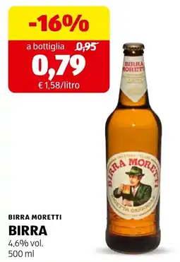 ALDI Birra Moretti offerta