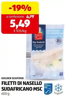ALDI Golden Seafood Filetti di nasello sudafricano MSC offerta