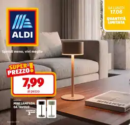 ALDI Casalux mini lampada da tavolo offerta