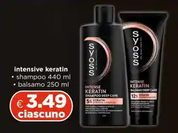 Acqua & Sapone Syoss intensive keratin shampoo offerta