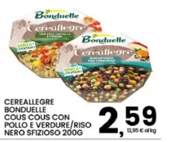 Cereallegre Bonduelle Cous Cous con Pollo e Verdure/Riso Nero Sfizioso