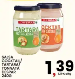 Interspar Salsa cocktail/tartara/tonnata Despar offerta