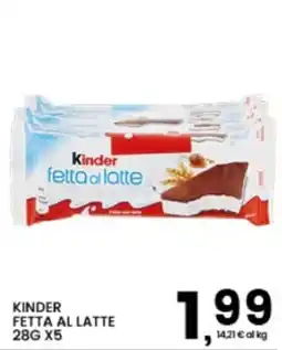 Interspar Kinder fetta al latte offerta