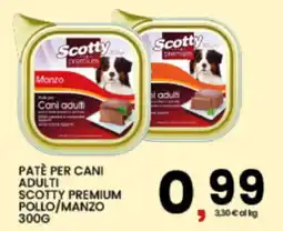 Interspar Paté per cani adulti Scotty Premium Pollo/Manzo offerta