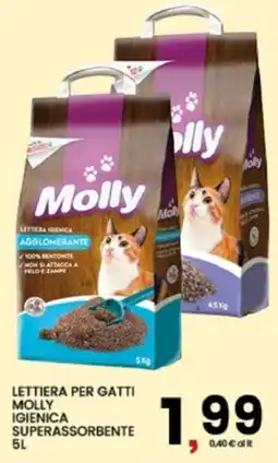 Interspar Lettiera per gatti Molly igienica offerta