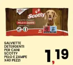 Interspar Salviette detergenti per cani Scotty pelo e zampe offerta