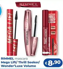 Acqua & Sapone Rimmel mascara Mega Lift/Thrill Seeker/Wonder’Luxe Volume offerta