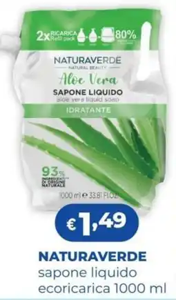Acqua & Sapone Naturaverde sapone liquido offerta