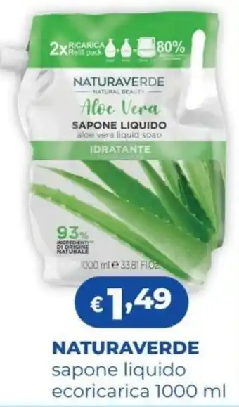 Acqua & Sapone Naturaverde sapone liquido offerta