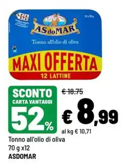 Iper La Grande Tonno all'olio di oliva ASDOMAR offerta