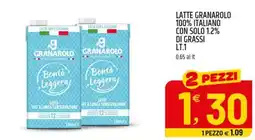 Ard Discount Latte granarolo 100% italiano con solo 1.2% di grassi offerta