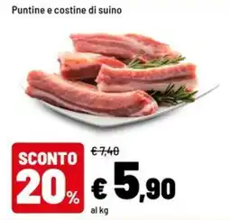Iper La Grande Puntine e costine di suino offerta