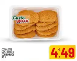 Ard Discount Cotolette gusto ricco con spinaci offerta