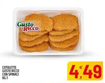 Ard Discount Cotolette gusto ricco con spinaci offerta