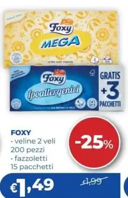 Acqua & Sapone Foxy veline 2 veli offerta