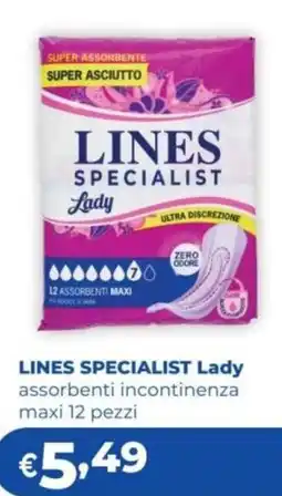 Acqua & Sapone Lines specialist lady assorbenti incontinenza maxi offerta