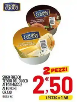 Ard Discount Sugo fresco tesori del cuoco ai formaggi/ ai funghi offerta