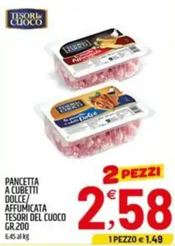 Ard Discount Pancetta a cubetti dolce/affumicata Tesori del Cuoco offerta
